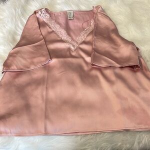 Brand new silky lace shirt size L nut fits like a M. Super cute